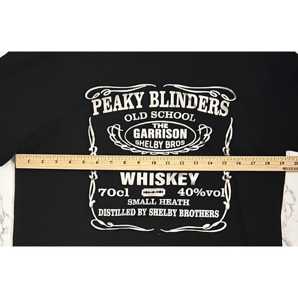 Peaky Blinders Birmingham Whiskey Shirt Black Medium - Picture 6 of 6